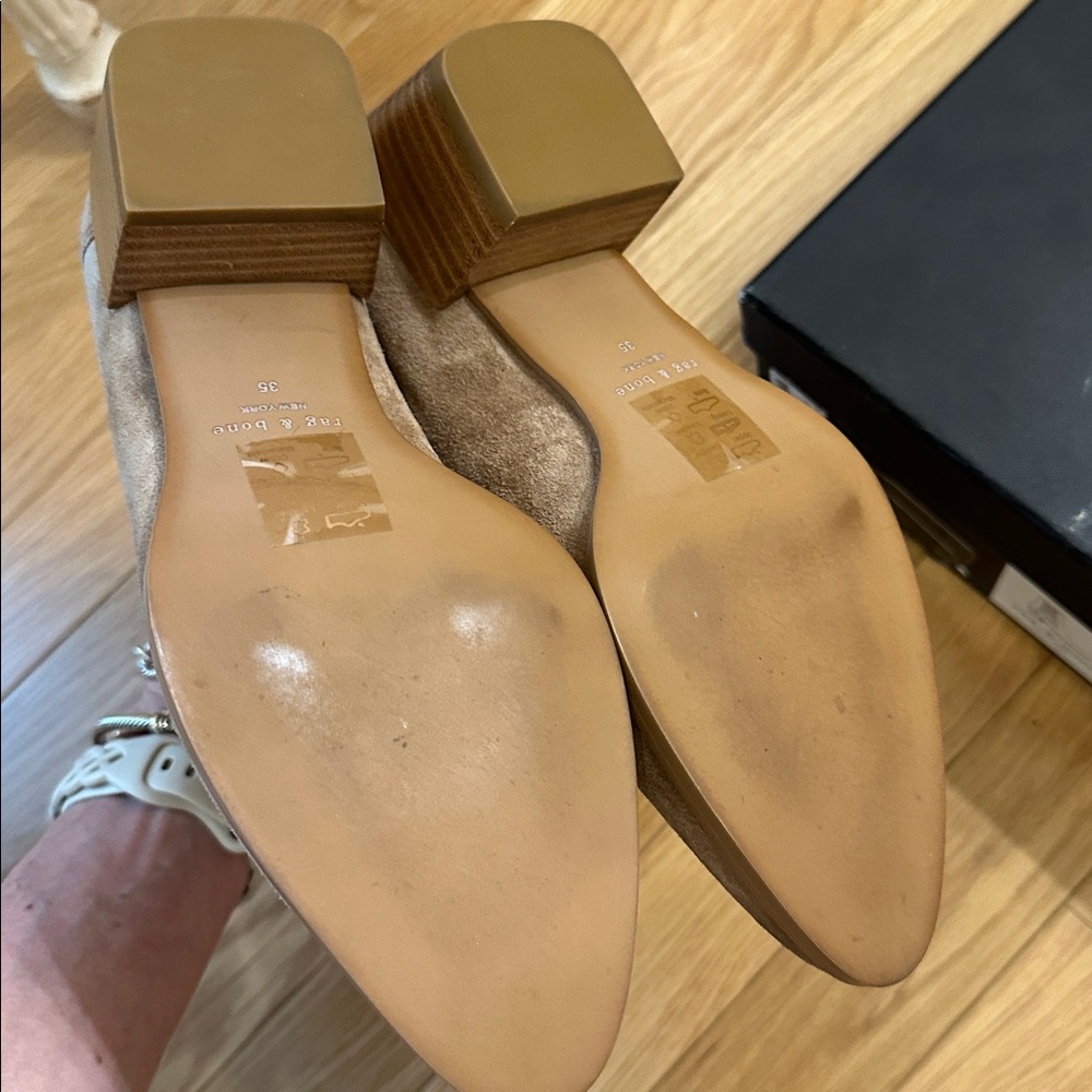 rag & bone Rover Camel Suede Bootie - Picture 6 of 9
